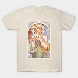 Flower (1897) by Alphonse Mucha T-Shirt